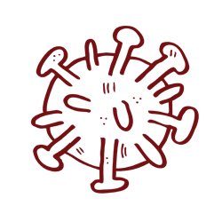 Drawing of a coronavirus
