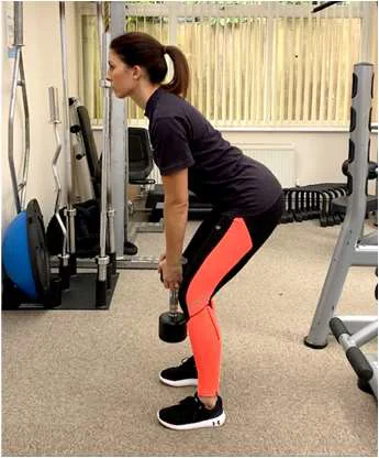 Deadlift using a dumbbell