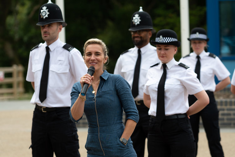Vicky McClure giving a speech