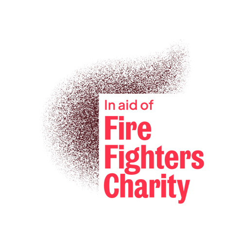 Logo reads "In aid of Fire Fighters Charity"