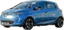 Blue electric car