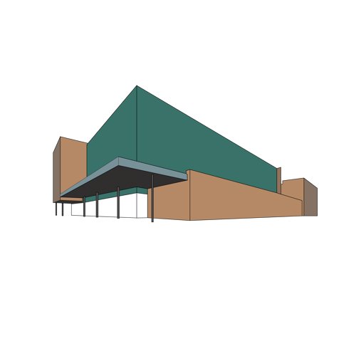 Graphical drawing of Joint Headquarters building