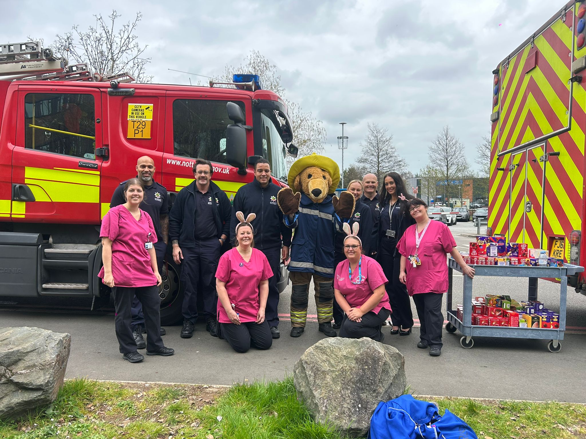 NFRS delivering Easter Eggs to QMC
