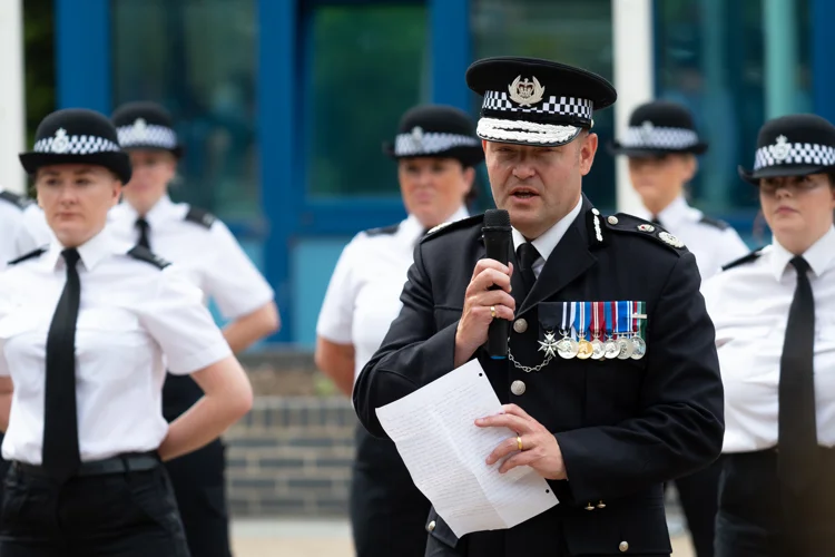 Chief Constable Craig Guildford giving a speech 