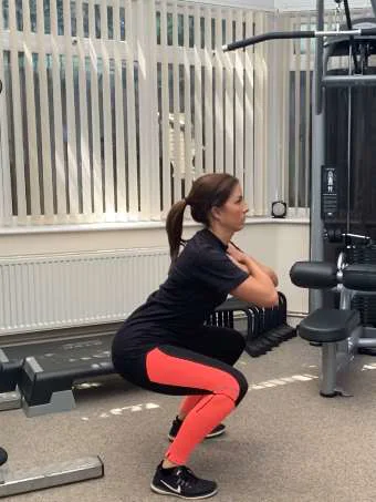 The squat down position