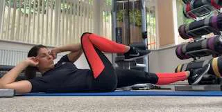 Position two for the bicycle exercise