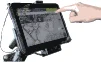 Hand touching a Mobile Data Terminal, MDT (Computer)