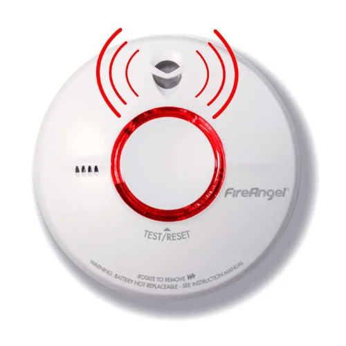 Activated smoke alarm