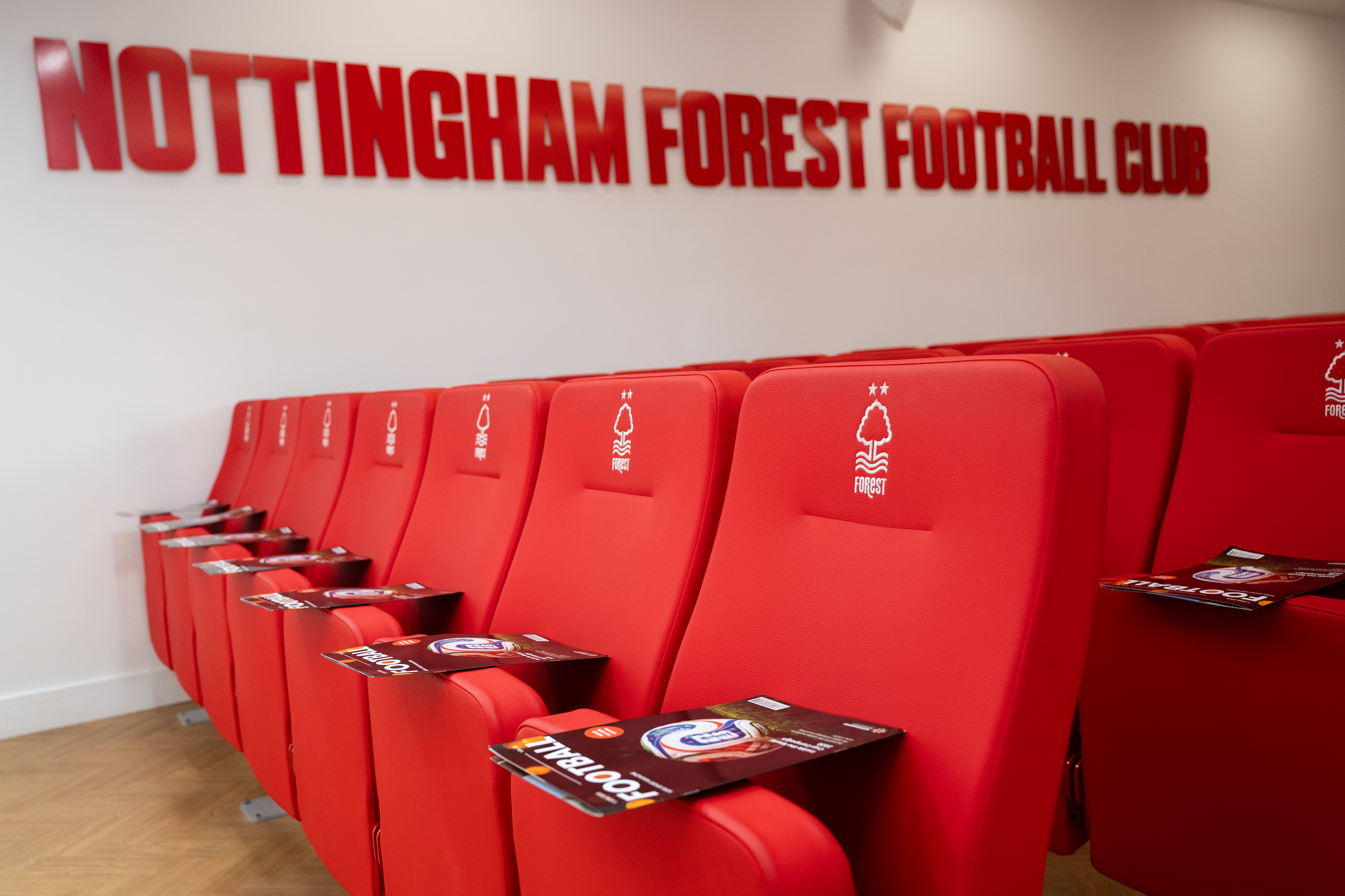 Press conference room at Nottingham Forest