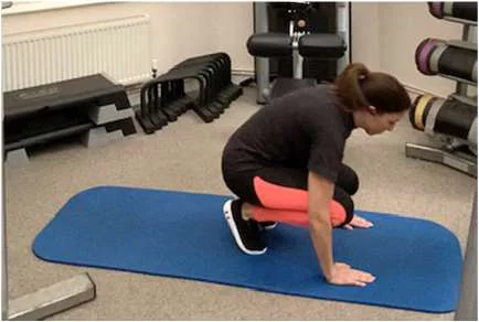 Example of the in position for a burpee