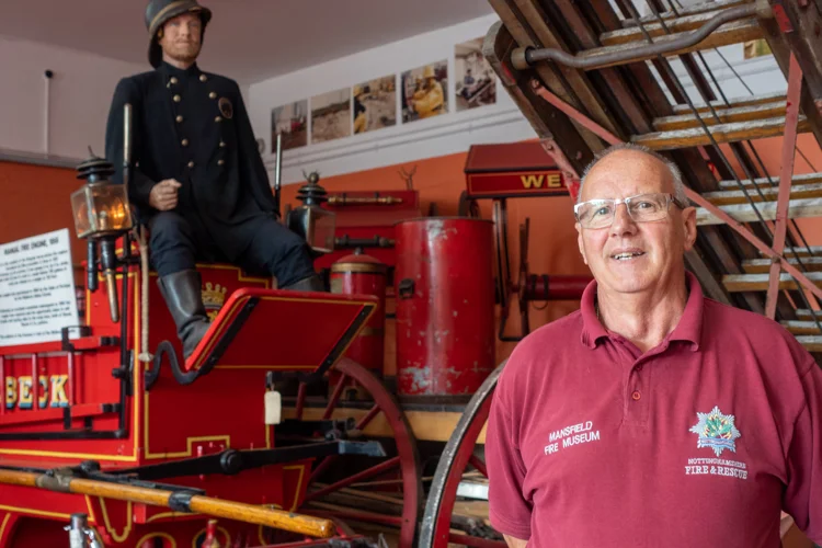 Paul Davidson at Mansfield Fire Museum