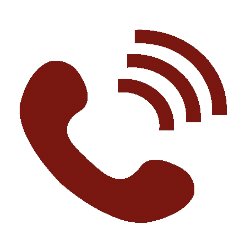 Drawing of a phone with sound waves coming out of it