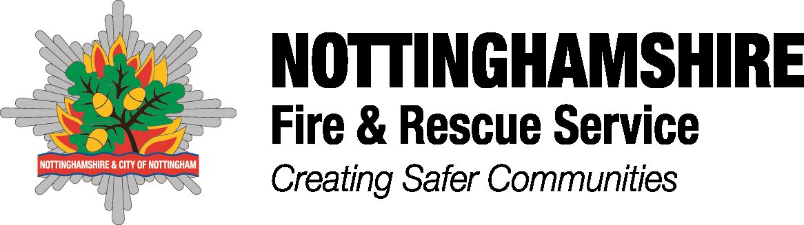 Nottinghamshire Fire and Rescue Service Logo with black text