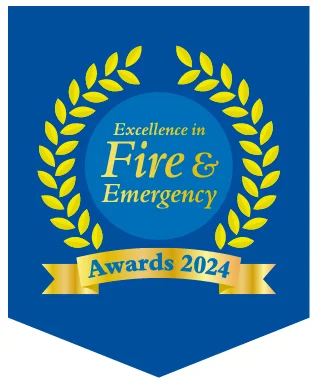Blue and gold excellence in fire award 2024
