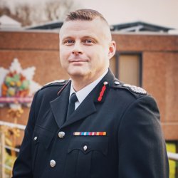Craig Parkin in undress uniform of the Chief Fire Officer.